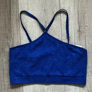 Gymshark Blue Performance Halter Sports Bra